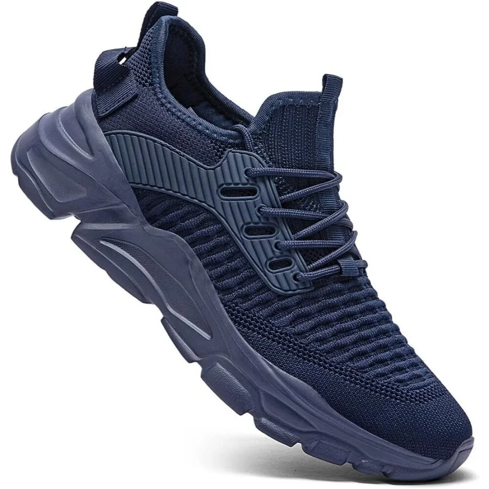 Men's Blue Slip on Walking Shoes Tennis Running Sneakers Lightweight Casual
